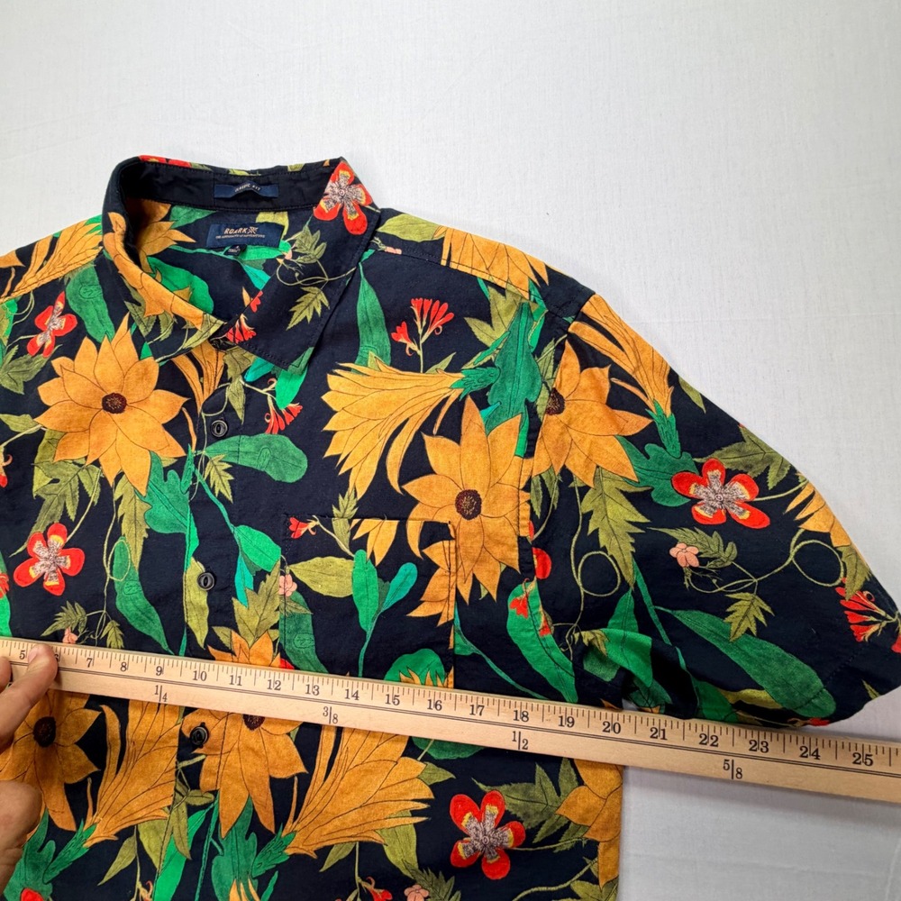 Roark Artifacts‎ Of Adventure Men's Large Floral Button Up Shirt Short Sleeve - Picture 5 of 6
